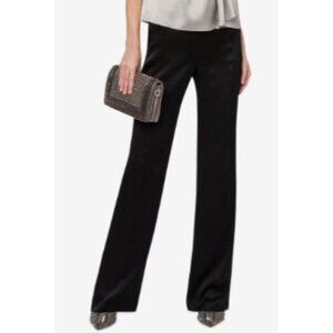 Alberta Ferretti Black Pants Women 10 Business Court Elegant Boho Chic Authentic